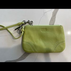 Coach wristlet lime green brand new